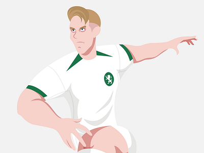 Football Player Illustration character design flat football graphic design illustration vector
