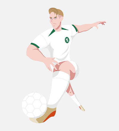 Football Player Illustration character design flat football graphic design illustration vector