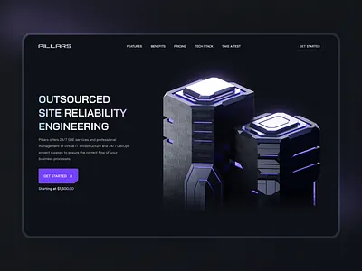 Pillars - SRE Platform Website Design application website branding design illustration interface ui ui design user experience user interface ux web web design web marketing website website design