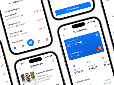 Mobile Banking - Lookscout Design System application banking design design system figma lookscout mobile mobile app saas transactions ui