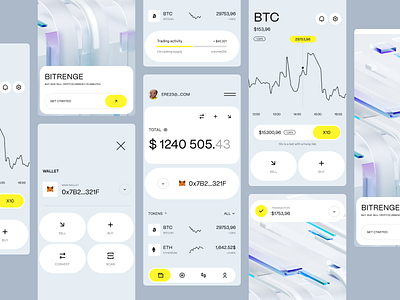 Bitcoin Wallet App Exploration analytic app banking bit bitcoin blockchain card coin crypto currency crypto platform design exploration finance fintech landing project statistics trading ui ux