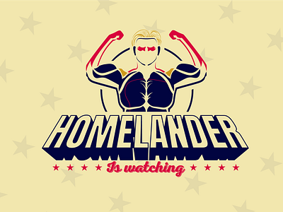 Branding for a super heros - Homelander Is Watching after effect brand identity branding characterdesign graphic design homelander illustrator logo motion graphics photoshop the boys