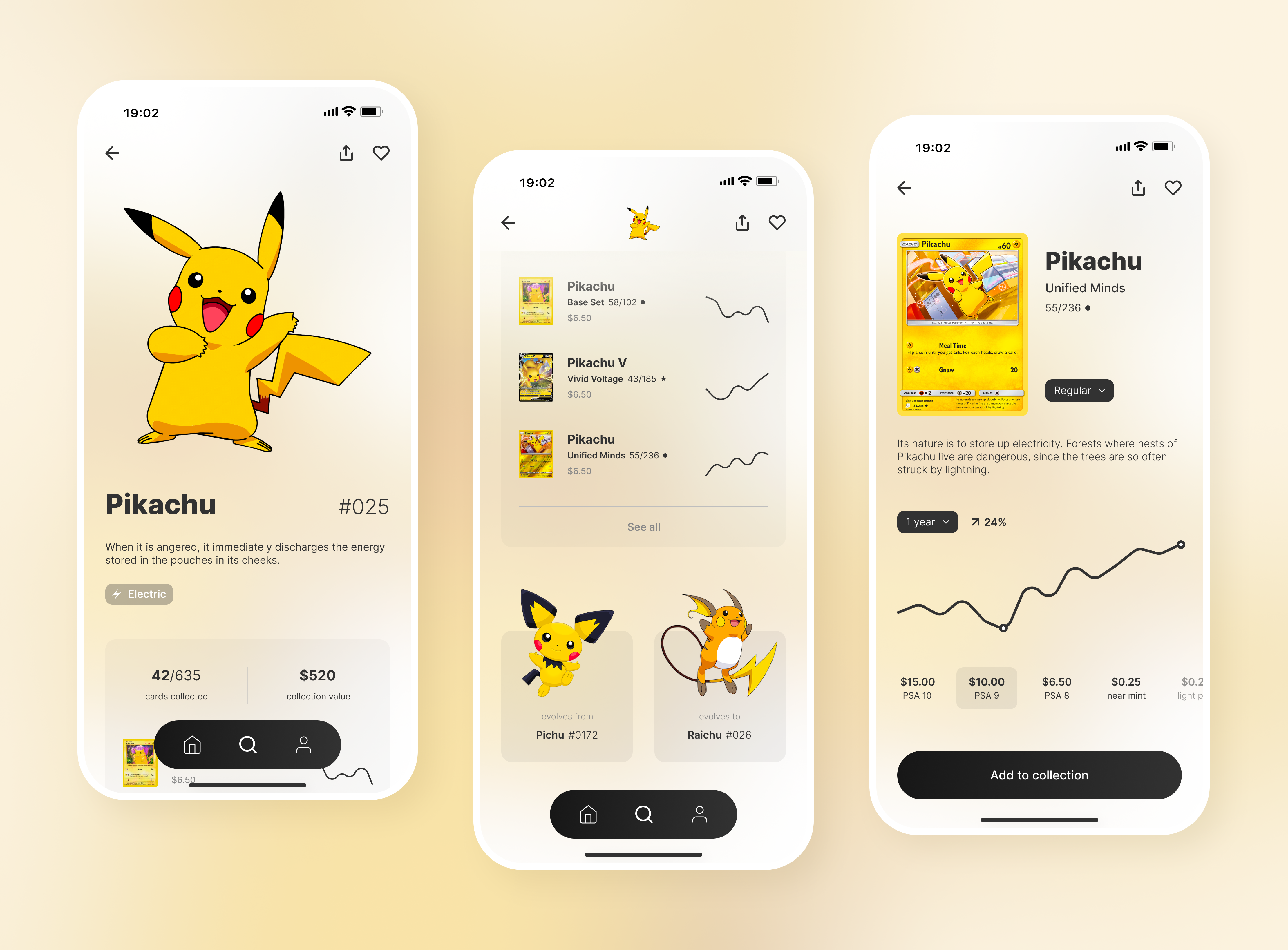 Pokémon Card Collection & Market Tracker app appdesign design ios mobile pokémon ui uidesign ux uxdesign