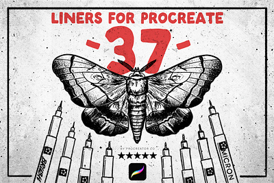 37 Liners For Procreate procreate procreate brush set procreate brushes