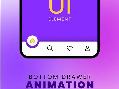 Bottom Drawer Animation animation app design figma interaction motion motion graphics ui