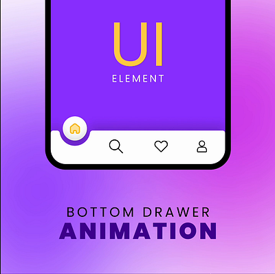 Bottom Drawer Animation animation app design figma interaction motion motion graphics ui