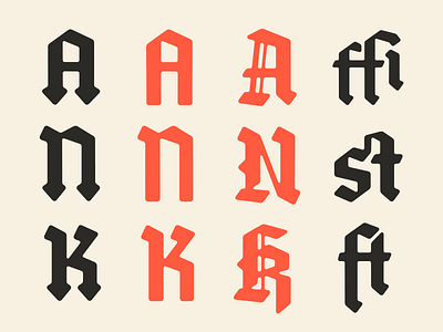 Dragönsteel Alts blackletter font fontdesign sbfonts textura type typedesign typography vintage