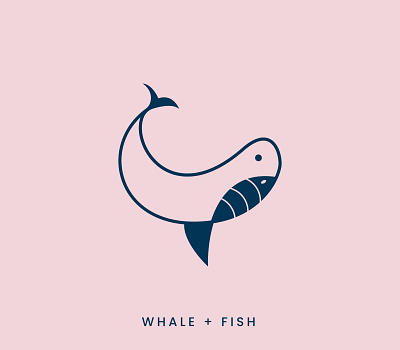 Fish With Whale Logo branding company logo fish logo fishing fishing logo graphic design logo logo design logo designer logowork minimal logo minimalist logo motion graphics ui uiux vector whale logo