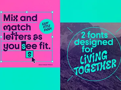 Argile Fusion Easy letter swap 2d design font fonts logo typography