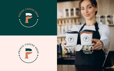 Coffee Shop - Logo Design branding coffee logo coffee shop coffee shop logo design graphic design letter p letter p logo lettermark logo logo logo designer logodesign logowork minimal logo p logo shop logo ui uiux