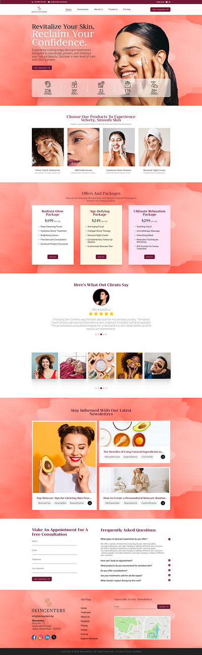 Skincenters | WebDesign | UI\UX branding graphic design landing page logo ui web design website design