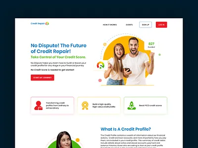Website Design For Credit Company 3d animation branding credit company website graphic design landing page landing page design logo motion graphics ui ui design uiux uiux design vector web layout website