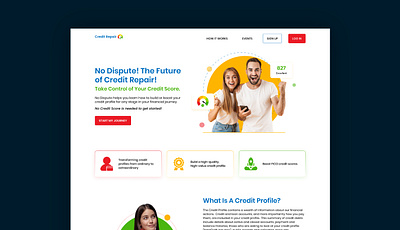 Website Design For Credit Company 3d animation branding credit company website graphic design landing page landing page design logo motion graphics ui ui design uiux uiux design vector web layout website