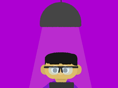 Started my internship animation branding cartoon character character design gif illustration minimalist motion graphics purple tech vector work