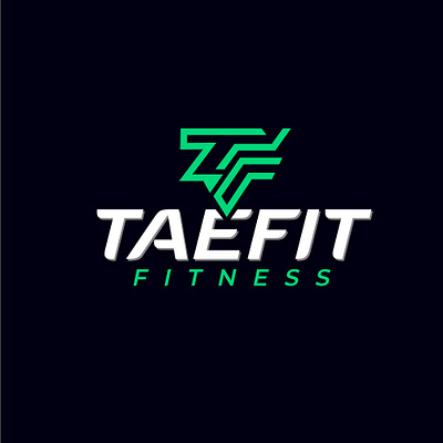 Dynamic Logo Design for Taefit Fitness - Elevating Fitness Brand apparel branding design energy fitness logo graphic design illustration logo merch taefit fitness ui vector