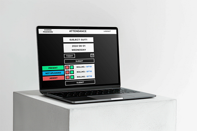 UI Design of Home Page for Uploading Attendance attendance design erp graphic design ui ui design webpage