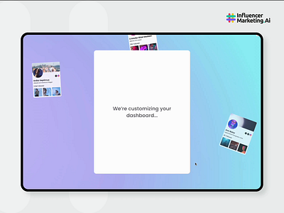 Influencer Marketing AI - Loading Animation ai animation clean illustration interaction load loader loading loading state minimal motion motion graphics saas ui upload ux video waiting webdesign