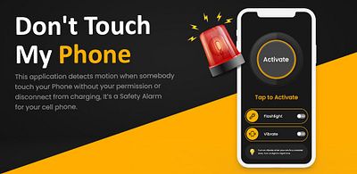 Don't touch my phone app banner banner