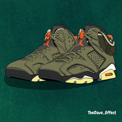 Nike Jordan's animation illustration vector