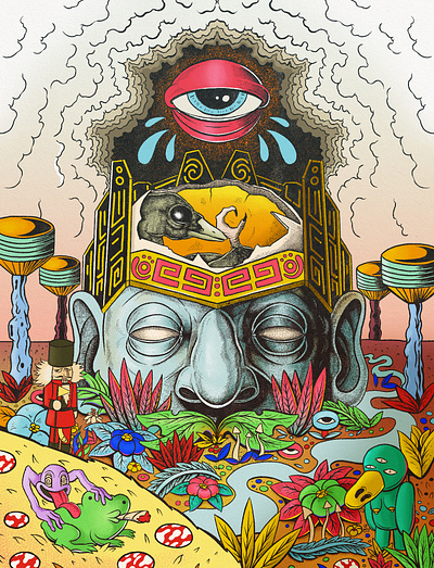 Balut Dream (Monolith series) illustration lowbrow surreal trippy voodoo salad