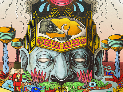 Balut Dream (Monolith series) illustration lowbrow surreal trippy voodoo salad