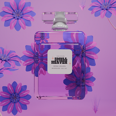 Perfume 3d product commercial 3d branding graphic design logo ui