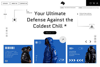 Jacket website design: landing page clothing clothing store design ecommerce fashion landing page menswear online shopping outfits product shop shopify style ui ux wear website website winter winter clothes winter sale