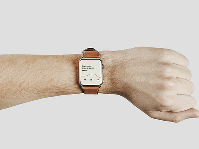 iWatch view of minimalist music player app appdesign mobileapp mobileappdesign uxui uxuidesign