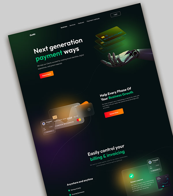Landing Page Design UI & UX by Packaging_hub on Dribbble