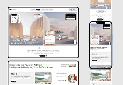 DreamRoom - Design Landing Page branding design elegant exploration exterior finder furniture graphic design interior luxury modern page proper room smart home ui ux ux designer website website design