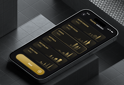 Country Selection Mobile App Ui ui