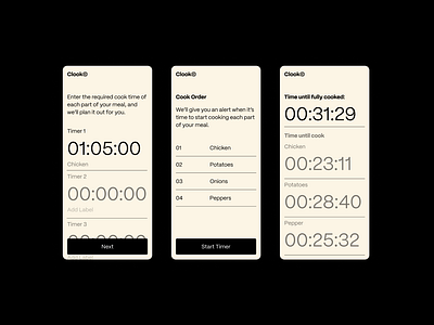 CLOOK© Countdown Timer app ui graphic design ui ui design ux design web design