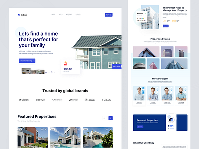 Real estate website appconcept branding design dribbleshot figma graphic design illustration logo real esate real estate website ui vector