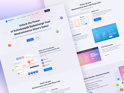 StoreGrowth Sales Booster WooCommerce Website agency branding graphic design homepage landing page plugin sales ui website woocommerce