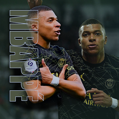 Mbappé poster design graphic design
