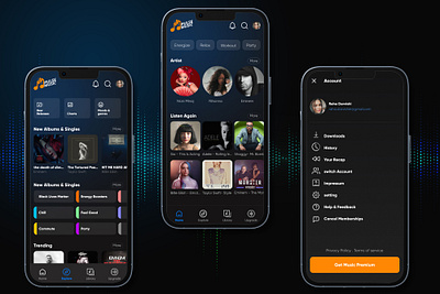 Mood Music app music application music singer ui uiux