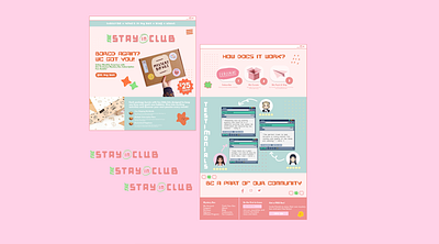 The Stay In Club | Mystery Box Subscription Company branding colorful cozy cute web design design graphic design illustration kawaii landing page logo motion graphics pastel pink pixel subscription ui ux vector web design webdesign