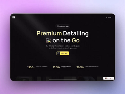 Landing page | Premium Car Detailing Service design agency landing page web design