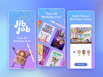 App Store Screenshots for JibJab social media posts