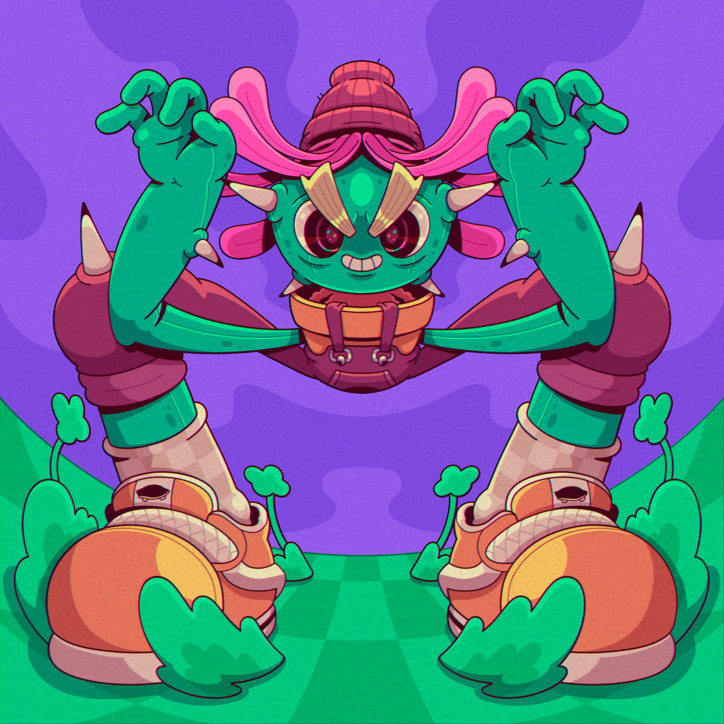 MAL CACTUS 2d ilustración maceta méxico planta