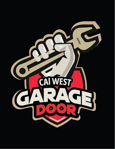 Cai West Garage Door Repair 3D logo Design + Facebook Cover 3d logo design ads post branding creative design facebook cover graphic design illustration logo logo design modern social media