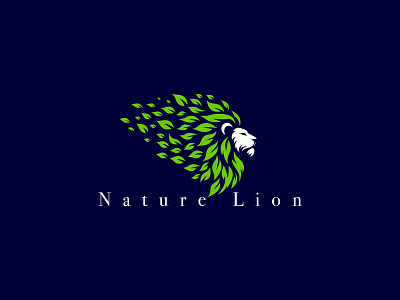 Nature Lion Logo animal animal logo animals lion lion leaf lion leaf logo lion leaves logo lion logo lion logo design lions lions logo top lion top logo design