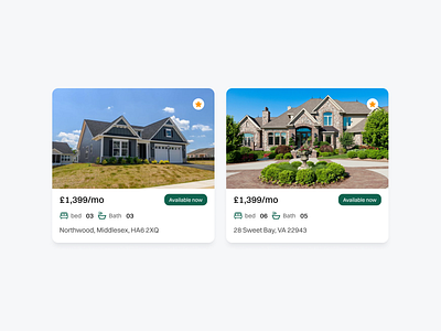 Property Cards branding graphic design ui