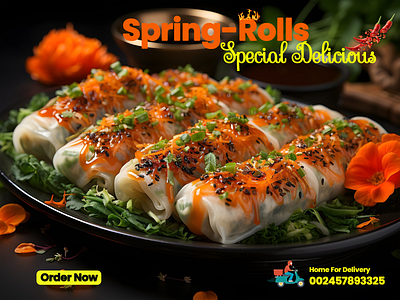 Spring-Rolls 3d animation branding design graphic design illustration logo motion graphics ui vector