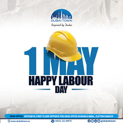 1 May Happy Labour Day Post ads post branding creative design graphic design illustration labour day logo modern social media social media post design