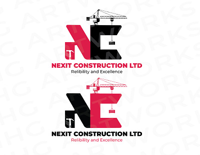 NC (NEXIT CONSTRUCTION LTD) Logo Design 2d logo ads post branding construction logo creative design graphic design illustration logo minimal logo modern modern logo nc logo social media