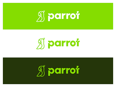 Parrot Branding bird brand branding green icon lockup logo parrot wordmark