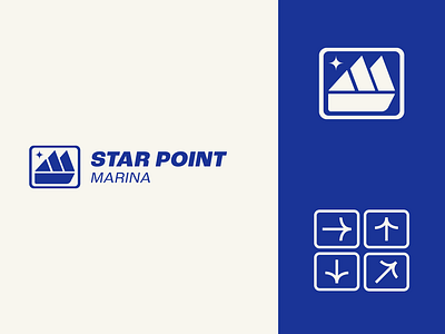 Daily Logo Challenge: Day 23 blue and white boat branding daily logo challenge dailylogochallenge icons logo nautical typography