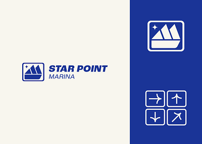 Daily Logo Challenge: Day 23 blue and white boat branding daily logo challenge dailylogochallenge icons logo nautical typography
