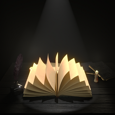Magic Book 3d 3dart 3dmodel animation blender character design illustration storytelling